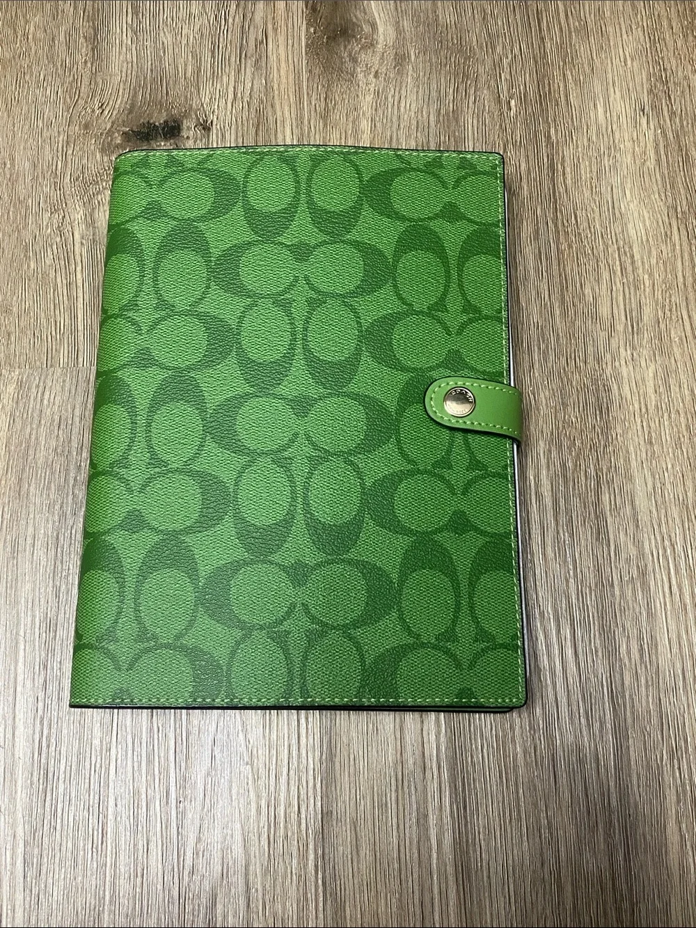 RARE Coach Neon Green Signature Notebook